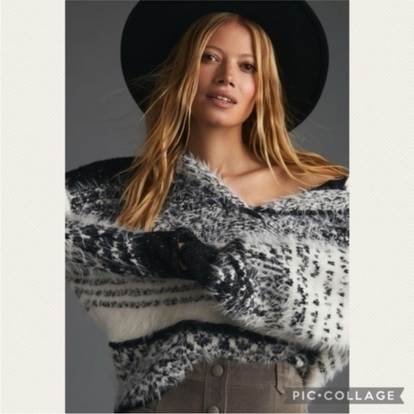 Anthropologie Pilcro Eyelash Hooded Sweater - Picture 1 of 10